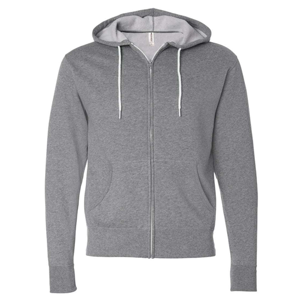 Lightweight Full-Zip Hooded Sweatshirt