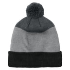 Port Authority Cozy Striped Pom Beanie