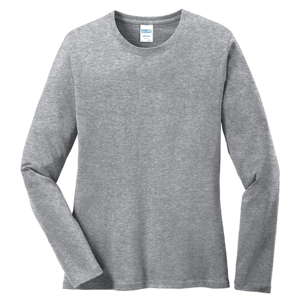 Port & Company® Ladies Long Sleeve Core Cotton Tee