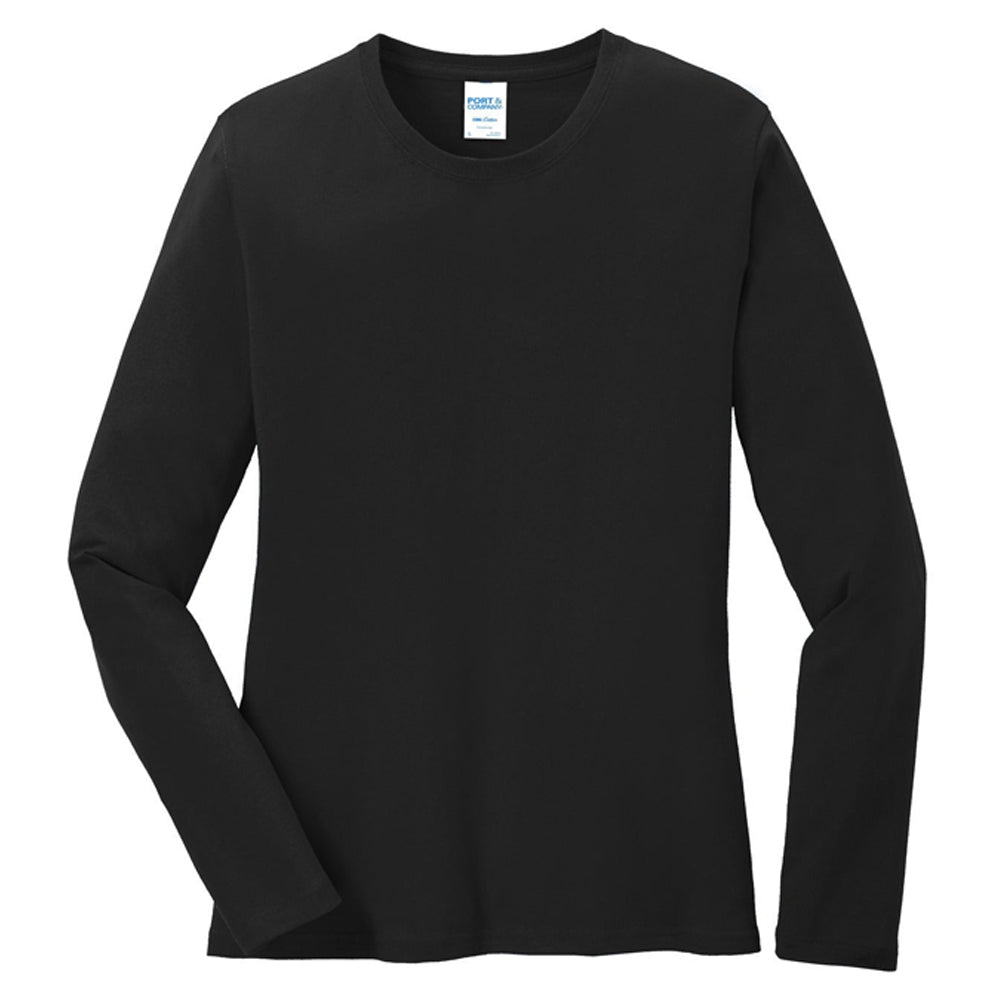 Port & Company® Ladies Long Sleeve Core Cotton Tee