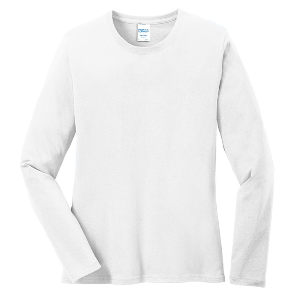 Port & Company® Ladies Long Sleeve Core Cotton Tee