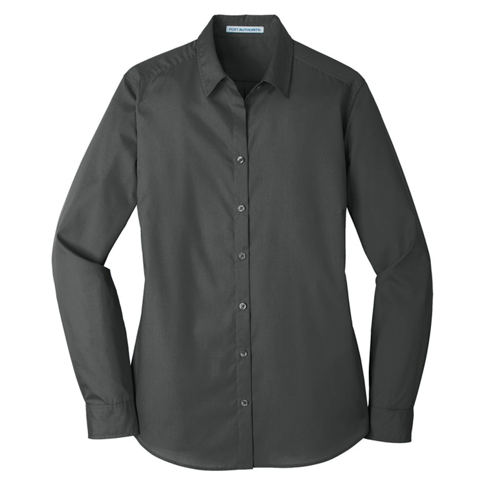 Port Authority® Ladies Long Sleeve Carefree Poplin Shirt