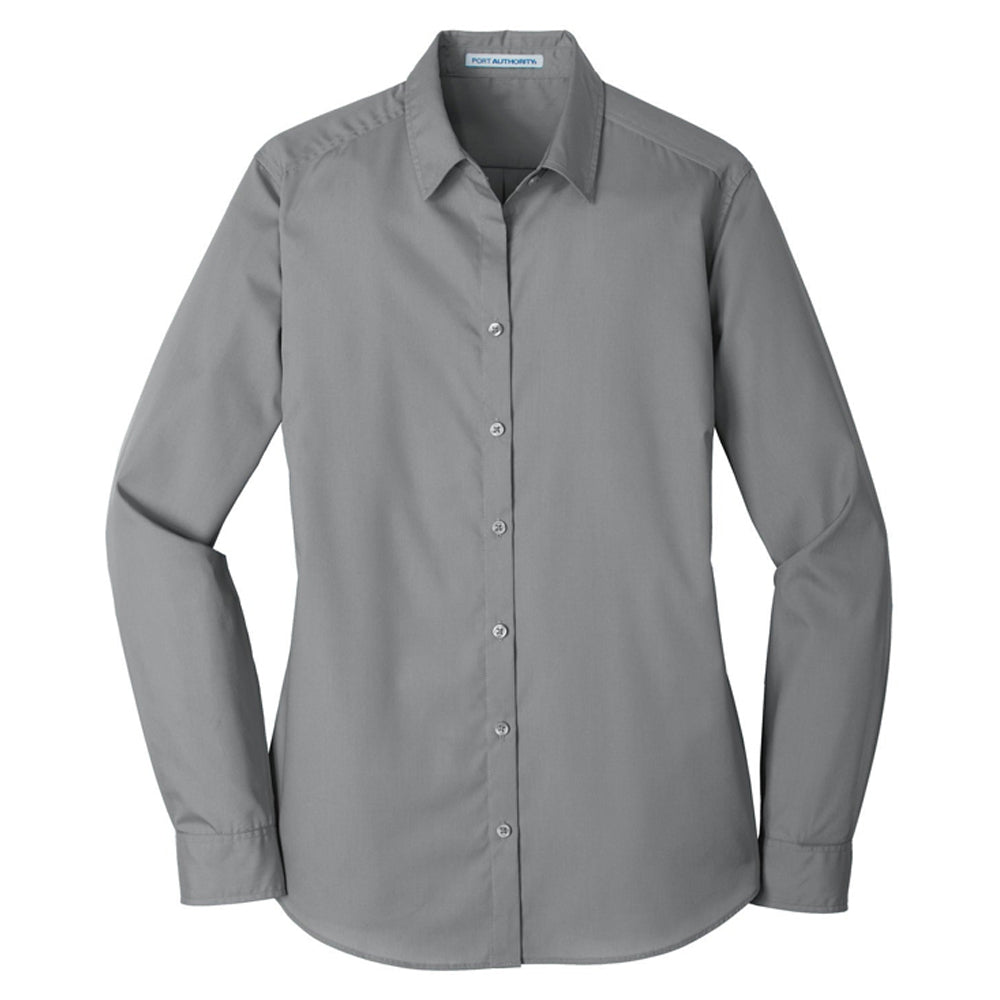 Port Authority® Ladies Long Sleeve Carefree Poplin Shirt
