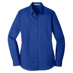 Port Authority® Ladies Long Sleeve Carefree Poplin Shirt