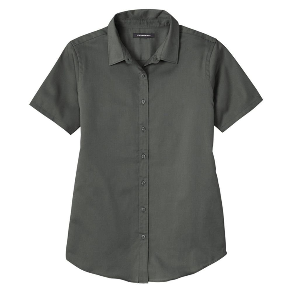 Port Authority® Ladies Short Sleeve SuperPro React®Twill Shirt
